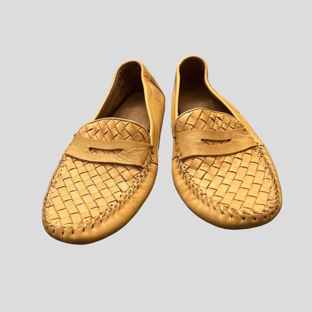 Robert Zur Petra Leather Driving Loafers yellow size 10